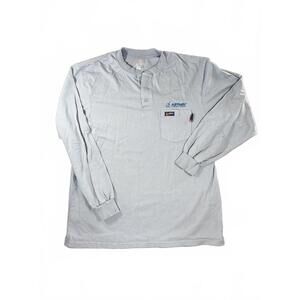 Lapco FR Airway Services Long Sleeve Henley Shirt - Size XL Blue